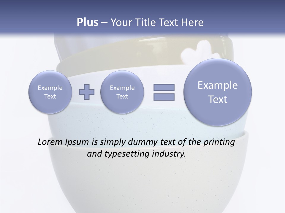Colourful Bowls. Path Included In File. PowerPoint Template