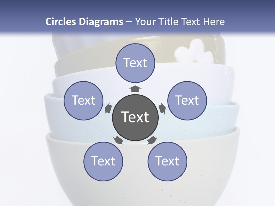 Colourful Bowls. Path Included In File. PowerPoint Template