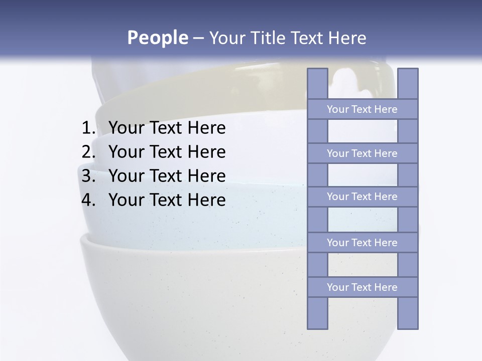 Colourful Bowls. Path Included In File. PowerPoint Template