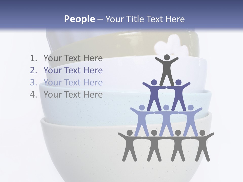 Colourful Bowls. Path Included In File. PowerPoint Template