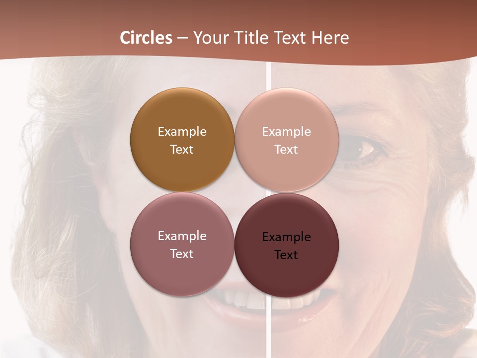 Fifty-Something Woman Considering Smoothing Out Her Wrinkles PowerPoint Template