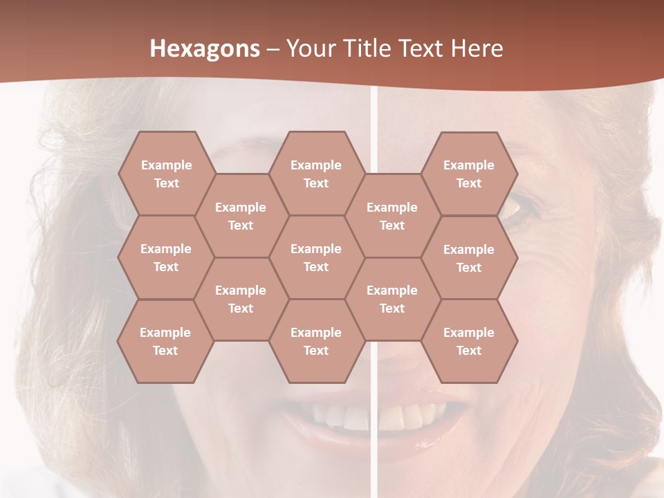 Fifty-Something Woman Considering Smoothing Out Her Wrinkles PowerPoint Template