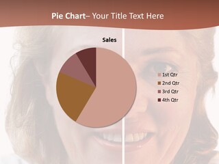 Fifty-Something Woman Considering Smoothing Out Her Wrinkles PowerPoint Template