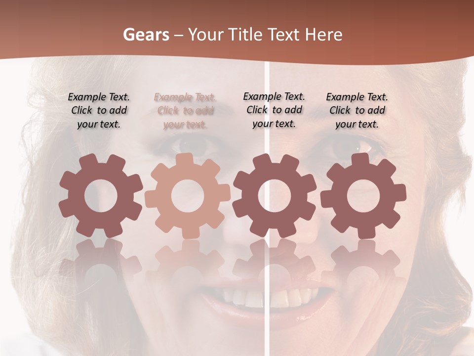 Fifty-Something Woman Considering Smoothing Out Her Wrinkles PowerPoint Template