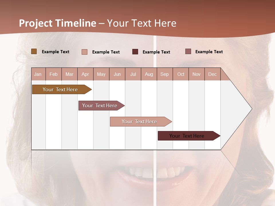 Fifty-Something Woman Considering Smoothing Out Her Wrinkles PowerPoint Template