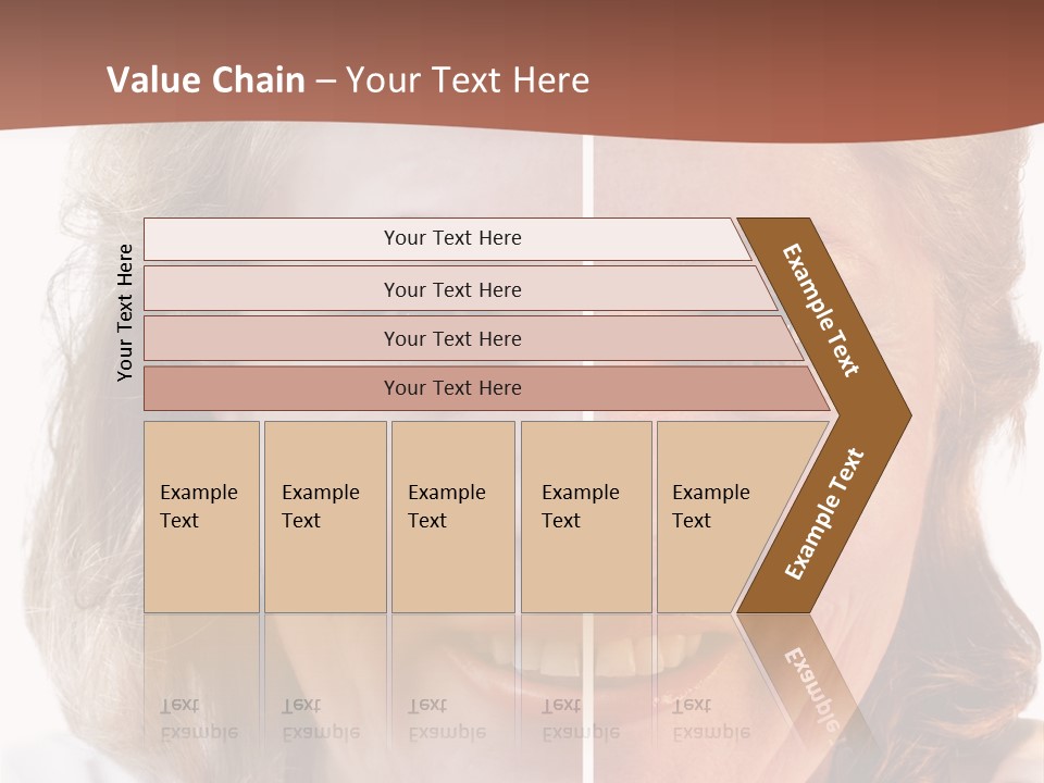 Fifty-Something Woman Considering Smoothing Out Her Wrinkles PowerPoint Template