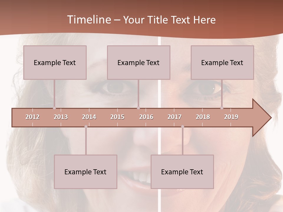 Fifty-Something Woman Considering Smoothing Out Her Wrinkles PowerPoint Template