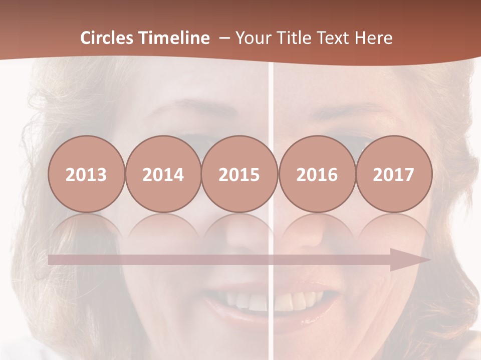 Fifty-Something Woman Considering Smoothing Out Her Wrinkles PowerPoint Template