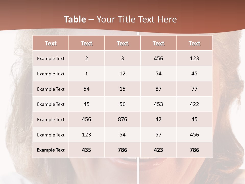 Fifty-Something Woman Considering Smoothing Out Her Wrinkles PowerPoint Template