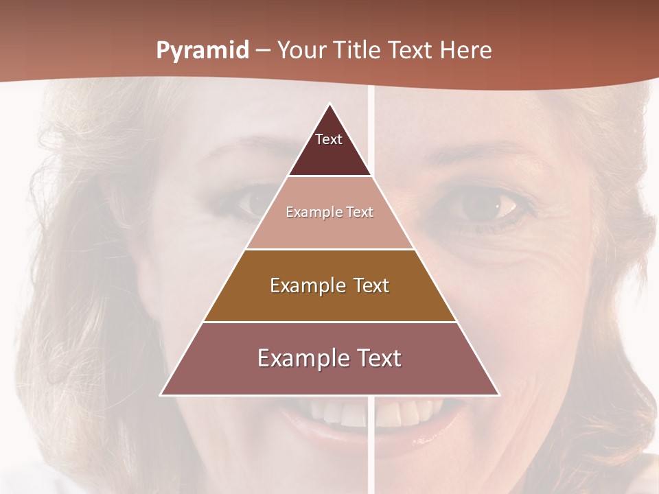 Fifty-Something Woman Considering Smoothing Out Her Wrinkles PowerPoint Template