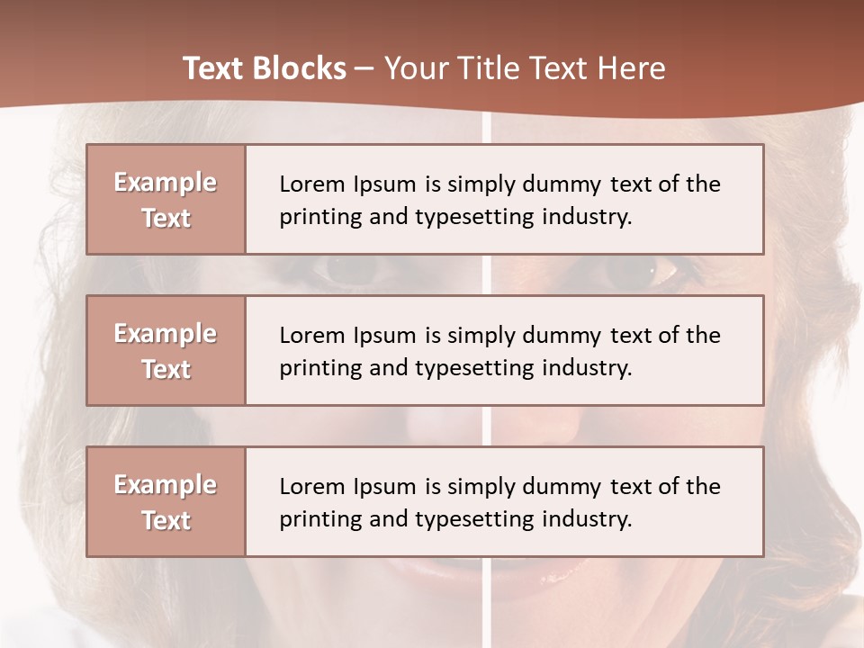 Fifty-Something Woman Considering Smoothing Out Her Wrinkles PowerPoint Template