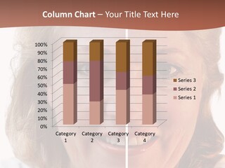 Fifty-Something Woman Considering Smoothing Out Her Wrinkles PowerPoint Template