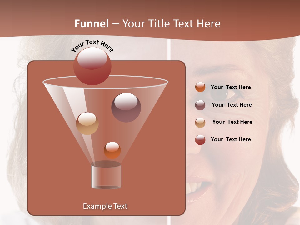 Fifty-Something Woman Considering Smoothing Out Her Wrinkles PowerPoint Template