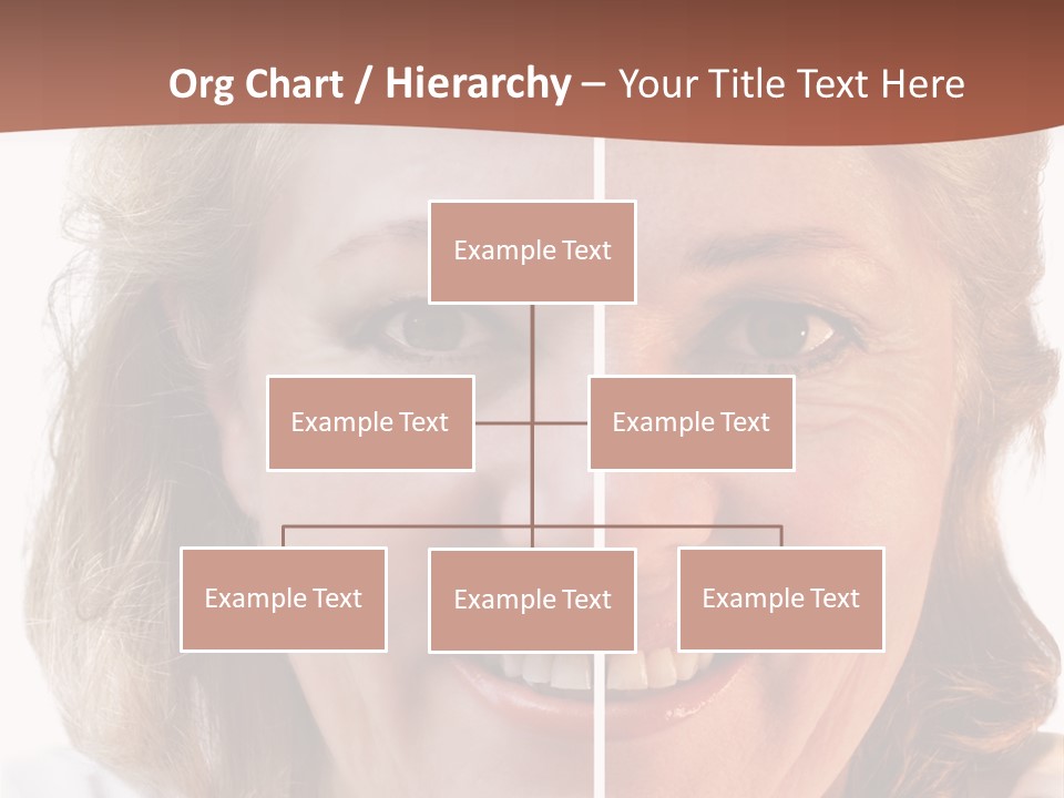 Fifty-Something Woman Considering Smoothing Out Her Wrinkles PowerPoint Template