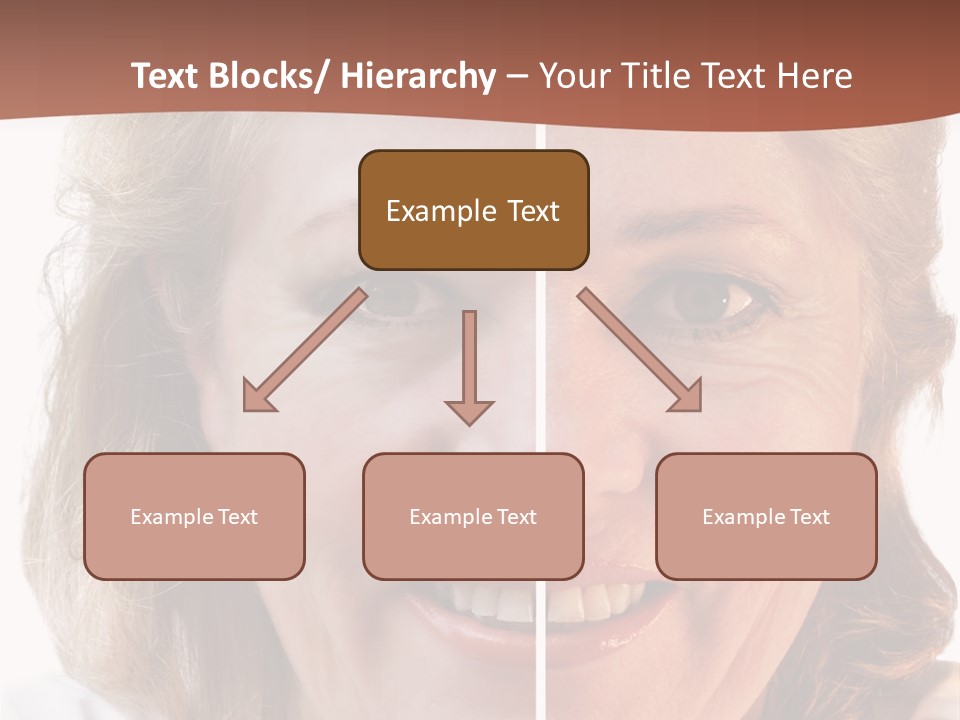 Fifty-Something Woman Considering Smoothing Out Her Wrinkles PowerPoint Template