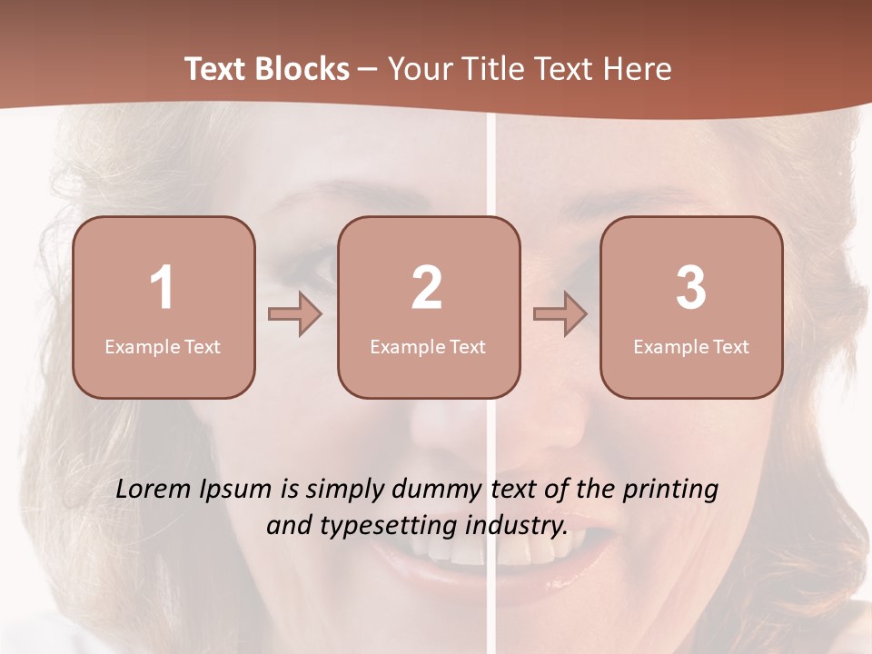 Fifty-Something Woman Considering Smoothing Out Her Wrinkles PowerPoint Template