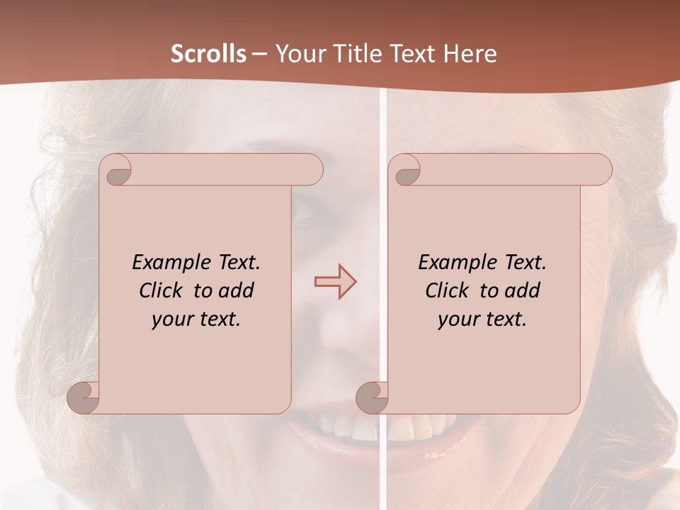 Fifty-Something Woman Considering Smoothing Out Her Wrinkles PowerPoint Template