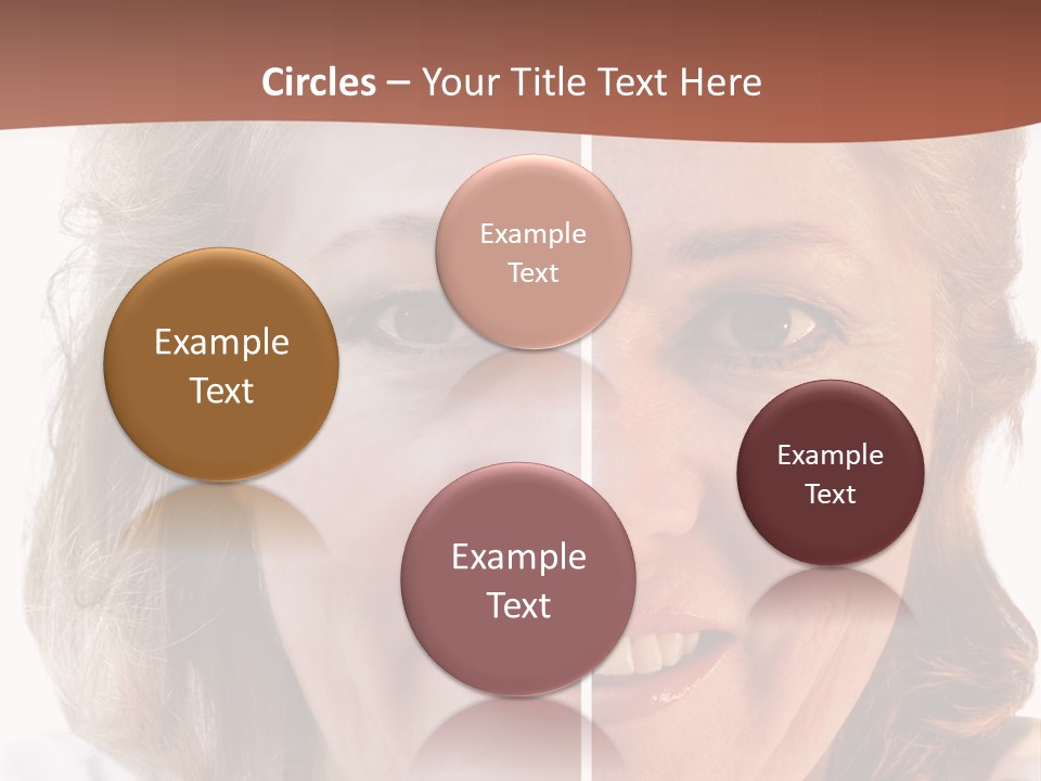 Fifty-Something Woman Considering Smoothing Out Her Wrinkles PowerPoint Template