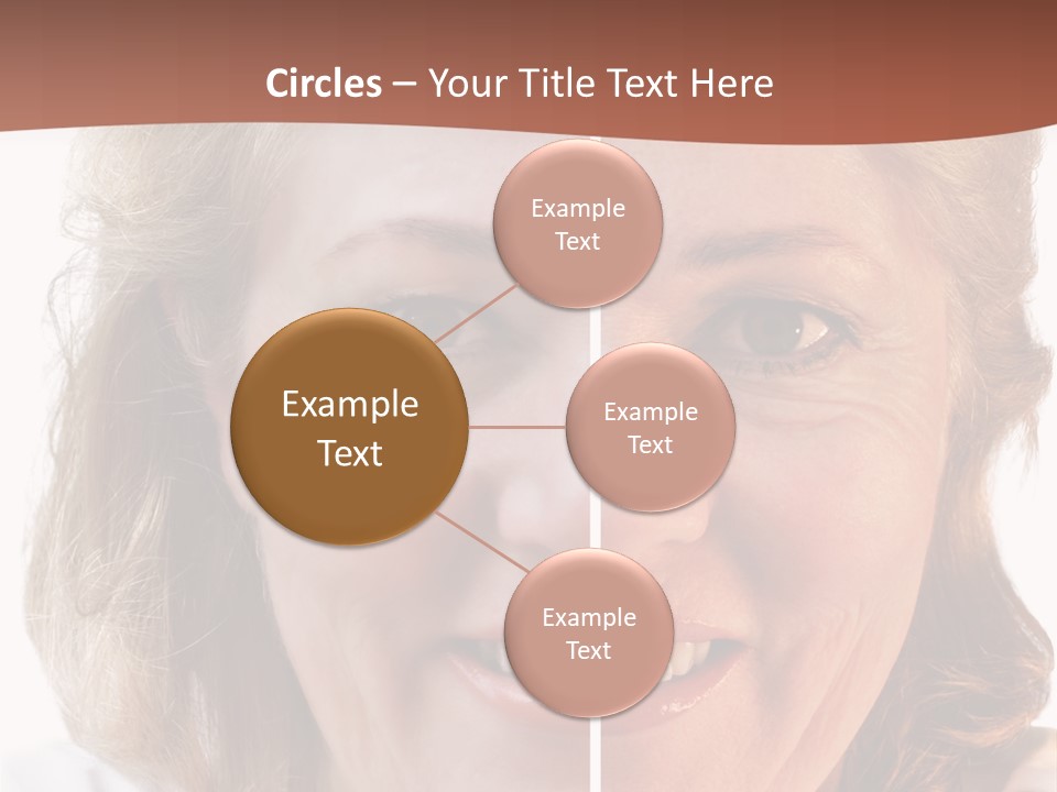 Fifty-Something Woman Considering Smoothing Out Her Wrinkles PowerPoint Template