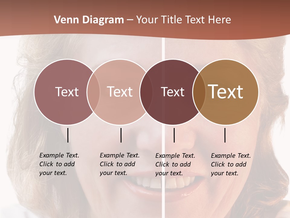Fifty-Something Woman Considering Smoothing Out Her Wrinkles PowerPoint Template