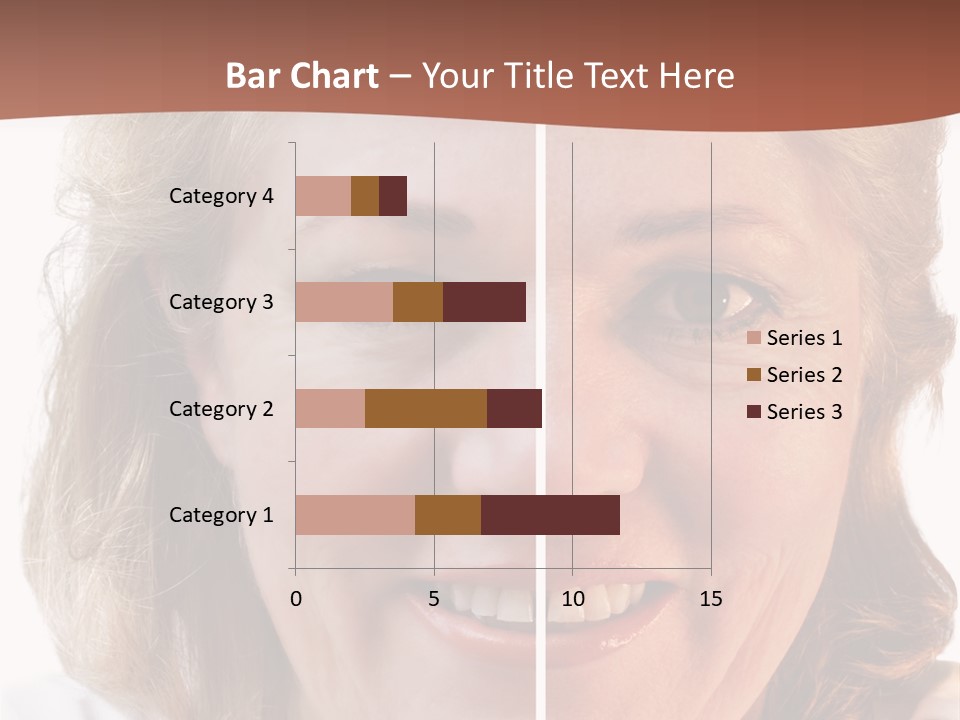 Fifty-Something Woman Considering Smoothing Out Her Wrinkles PowerPoint Template