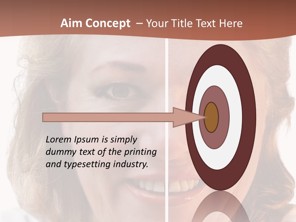 Fifty-Something Woman Considering Smoothing Out Her Wrinkles PowerPoint Template