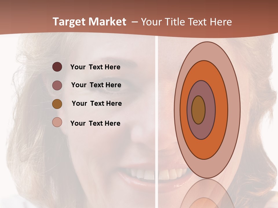 Fifty-Something Woman Considering Smoothing Out Her Wrinkles PowerPoint Template