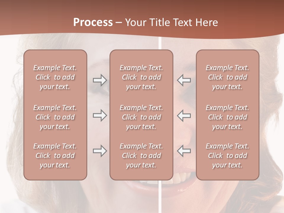 Fifty-Something Woman Considering Smoothing Out Her Wrinkles PowerPoint Template