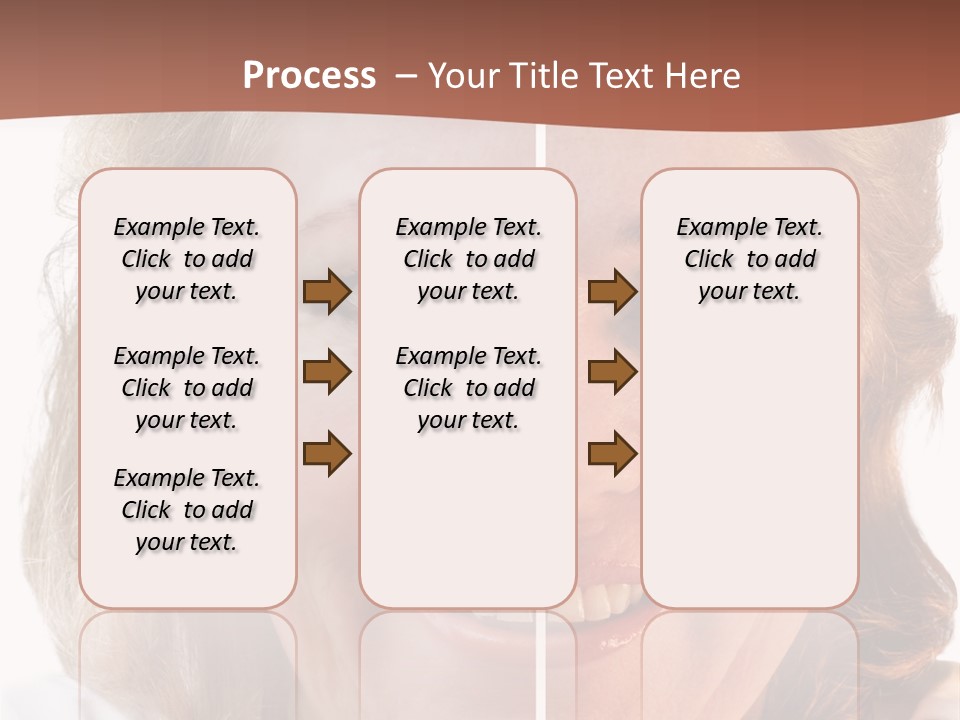 Fifty-Something Woman Considering Smoothing Out Her Wrinkles PowerPoint Template