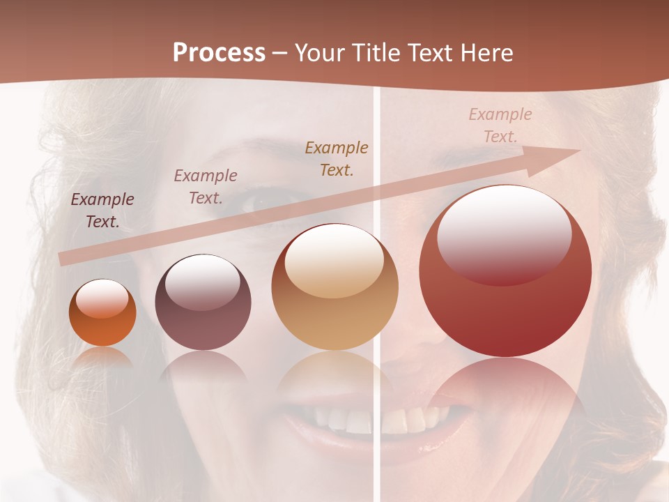 Fifty-Something Woman Considering Smoothing Out Her Wrinkles PowerPoint Template