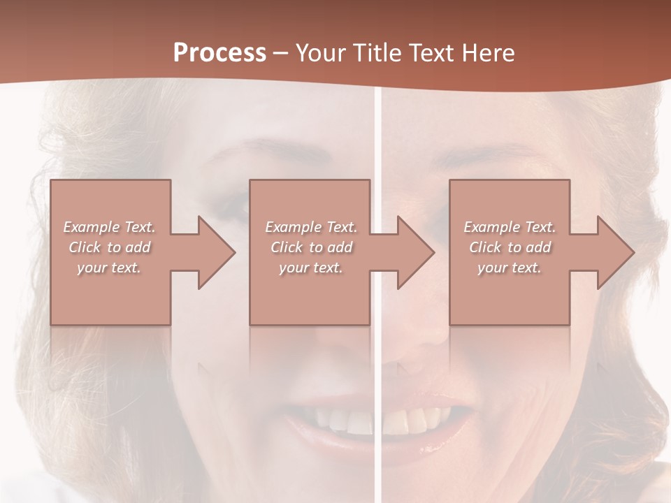 Fifty-Something Woman Considering Smoothing Out Her Wrinkles PowerPoint Template