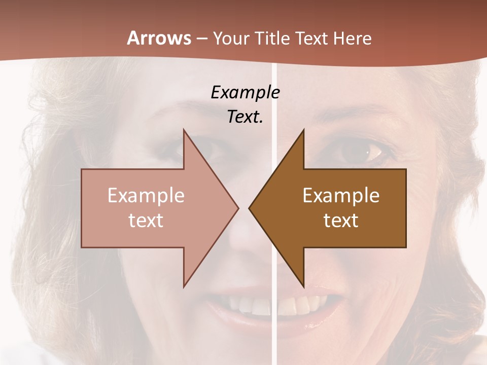 Fifty-Something Woman Considering Smoothing Out Her Wrinkles PowerPoint Template