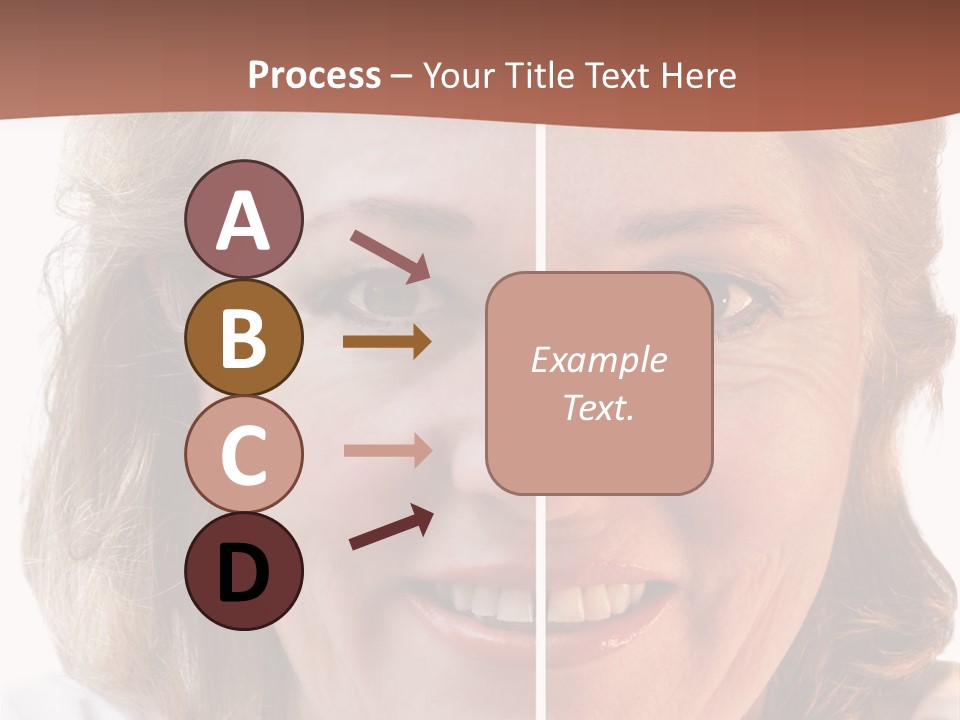 Fifty-Something Woman Considering Smoothing Out Her Wrinkles PowerPoint Template