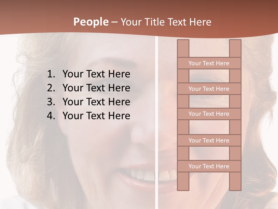 Fifty-Something Woman Considering Smoothing Out Her Wrinkles PowerPoint Template