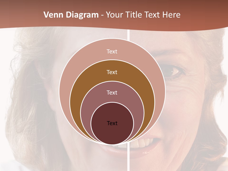 Fifty-Something Woman Considering Smoothing Out Her Wrinkles PowerPoint Template