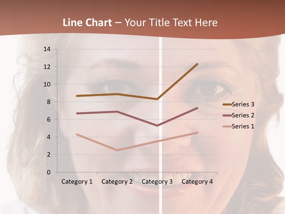 Fifty-Something Woman Considering Smoothing Out Her Wrinkles PowerPoint Template