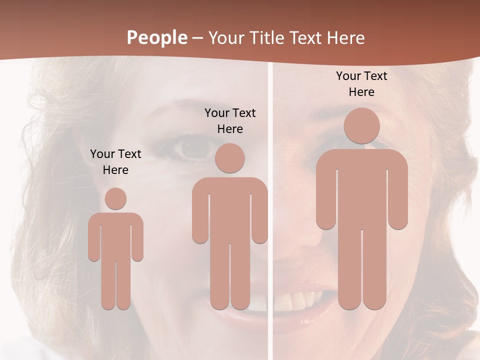 Fifty-Something Woman Considering Smoothing Out Her Wrinkles PowerPoint Template