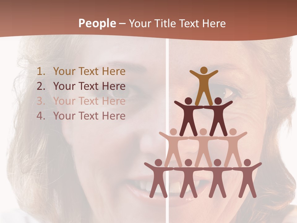 Fifty-Something Woman Considering Smoothing Out Her Wrinkles PowerPoint Template