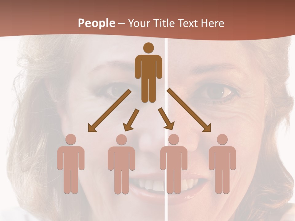 Fifty-Something Woman Considering Smoothing Out Her Wrinkles PowerPoint Template