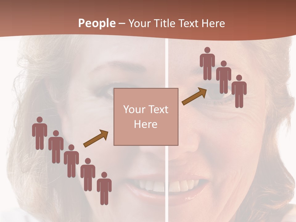 Fifty-Something Woman Considering Smoothing Out Her Wrinkles PowerPoint Template