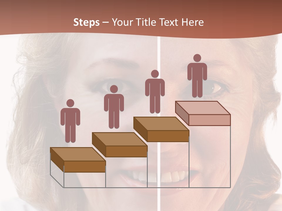 Fifty-Something Woman Considering Smoothing Out Her Wrinkles PowerPoint Template