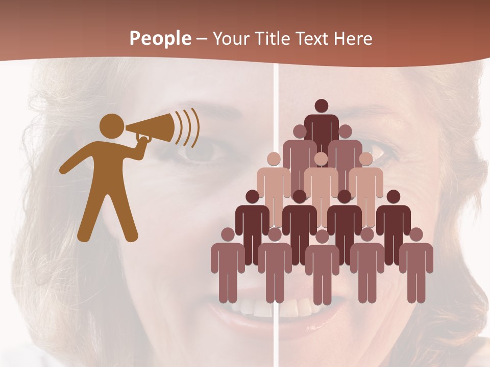 Fifty-Something Woman Considering Smoothing Out Her Wrinkles PowerPoint Template