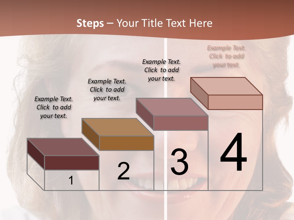 Fifty-Something Woman Considering Smoothing Out Her Wrinkles PowerPoint Template