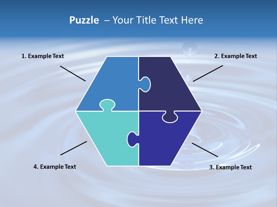 The Round Transparent Drop Of Water, Falls Downwards... PowerPoint Template
