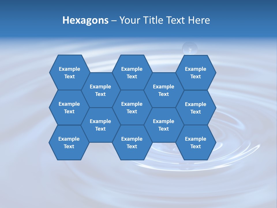 The Round Transparent Drop Of Water, Falls Downwards... PowerPoint Template