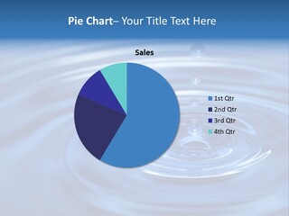 The Round Transparent Drop Of Water, Falls Downwards... PowerPoint Template