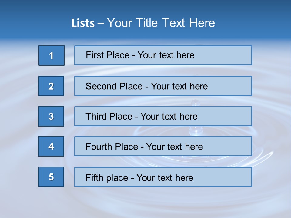 The Round Transparent Drop Of Water, Falls Downwards... PowerPoint Template
