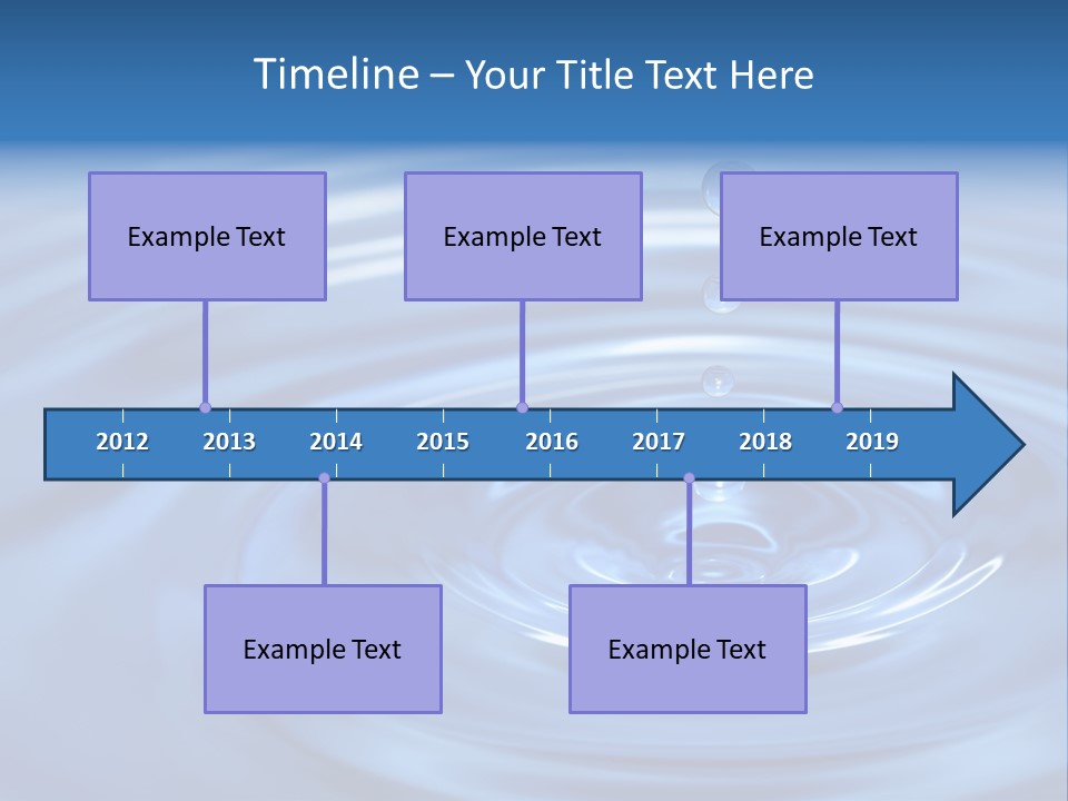 The Round Transparent Drop Of Water, Falls Downwards... PowerPoint Template