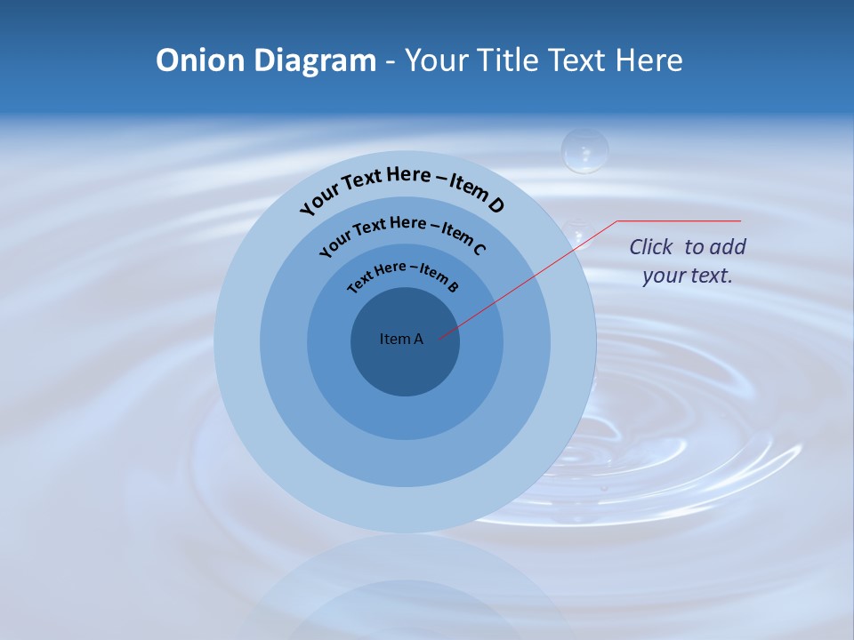 The Round Transparent Drop Of Water, Falls Downwards... PowerPoint Template