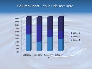 The Round Transparent Drop Of Water, Falls Downwards... PowerPoint Template